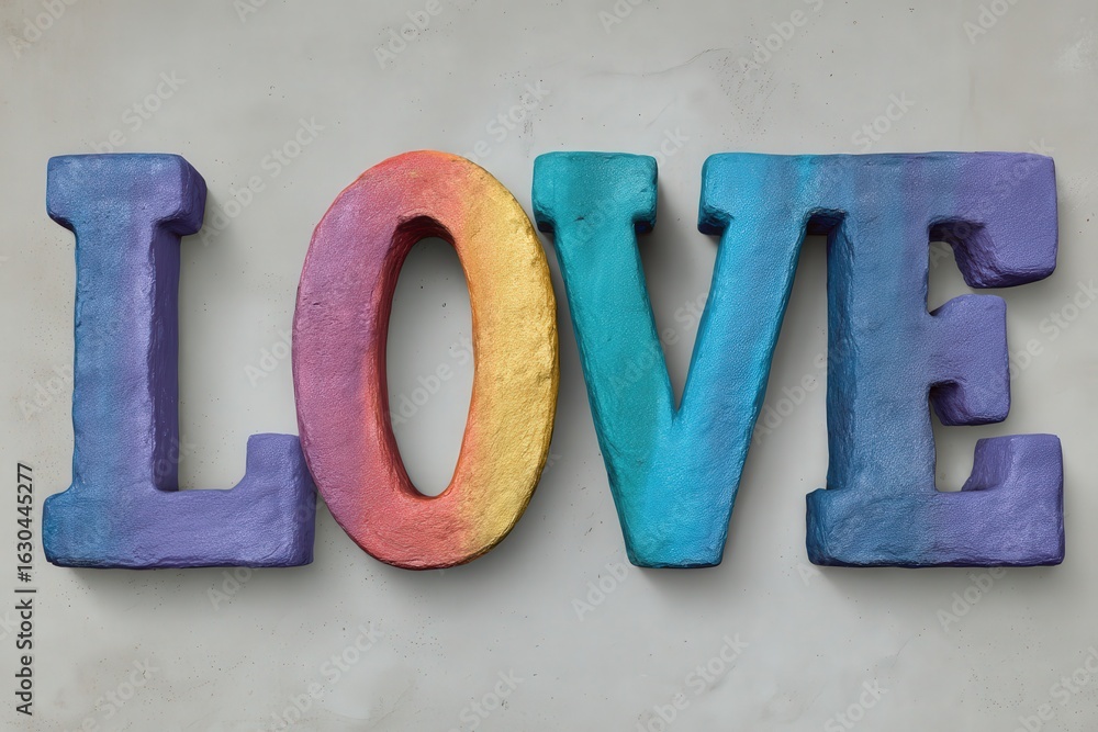Poster captivating display of vibrant love letters in an array of stunning colors representing deep emotion