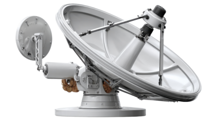 Satellite Dish in Technology: A modern satellite dish, captured in crisp detail, symbolizes the cutting edge of communication technology and global connectivity.
