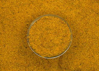 curry powder on a white background