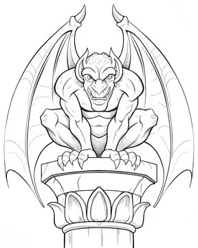 Gargola para colorear / Gargoyle

