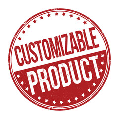 Customizable product grunge rubber stamp