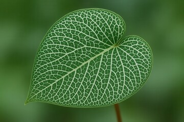 A Close-Up of a Green Leaf's Veins