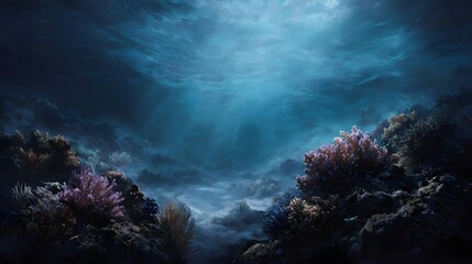 Fototapeta premium Vibrant coral reef ecosystem teeming with marine life