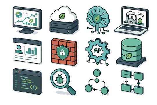Capture interface tools version icon ai bug code carbon vector integration automation