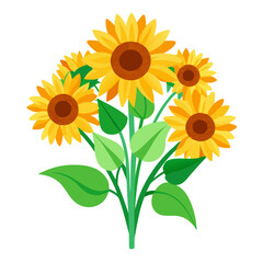 Obraz premium sunflower isolated on white