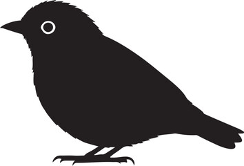 Northern Parula Vector Silhouette