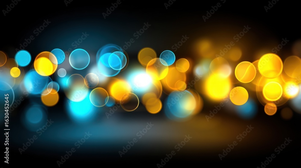 Aufkleber colorful bokeh lights creating an abstract blurred background with vibrant glowing circles