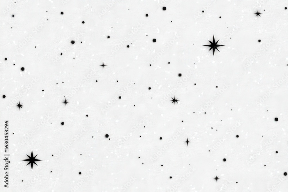 Aufkleber ethereal monochrome cosmic scene depicting scattered celestial bodies illuminated against a soft gre