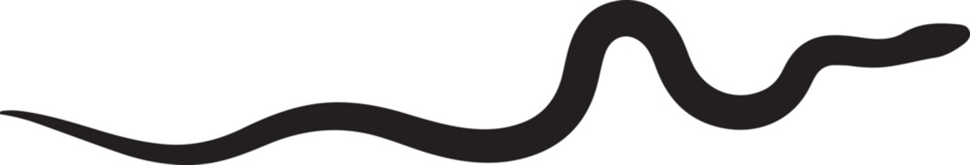 Paradise Flying Snake Vector Silhouette