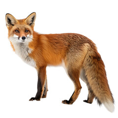 Fototapeta premium Png Full Body red fox isolated on white background