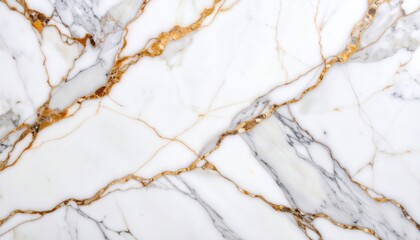 White Marble Texture With Gold Veins