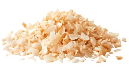 Dehydrated onion flakes add savory flavor to your meals and recipes for a delicious, versatile ingredient isolated on white background 