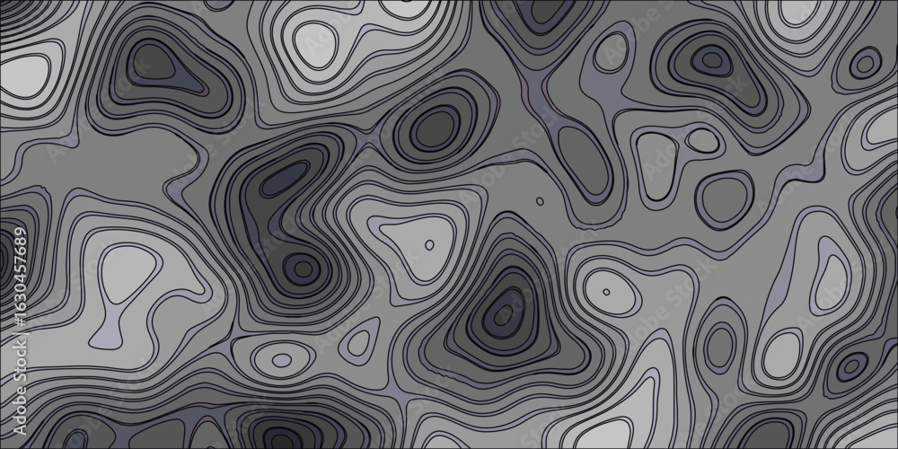 Poster abstract topographic illustration with contour lines and varying gradients ideal for environmental a