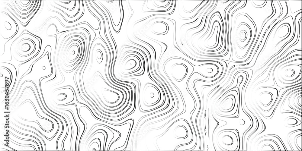 Poster abstract topographic map texture in grayscale creating a seamless pattern for decorative backgrounds