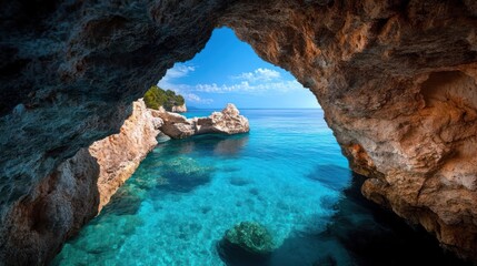 Blue Caves cave sea turquoise.