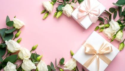 Obraz premium Elegant floral arrangement with gifts