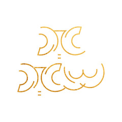 Obraz premium Eid text gold