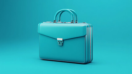 3D Icon of a Business Briefcase with a Minimalist Style