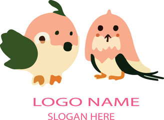 Kids animals logo icon  vector white background .