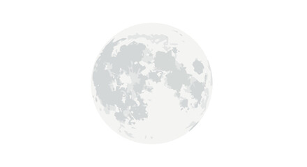 Detailed Lunar Surface Depiction on a Clear Night Sky Backdrop for Educational Purposes