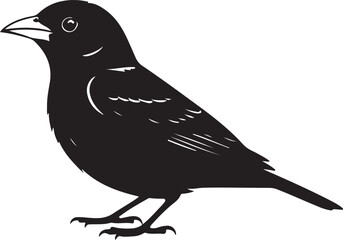 Yellow Tanager Vector Silhouette