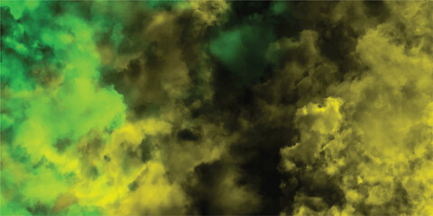 Abstract cloudy watercolor style background in shades of green yellow and black suitable for design projects and creative visuals