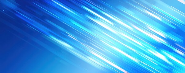 Blue technology background with geometric lines and white color vector illustration of digital data transfer on light blue gradient, tech banner template Generative AI