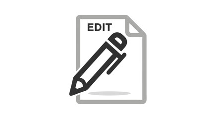 Fototapeta premium Conceptual graphic icon conveying editing, amendment, and modification processes of documents and content illustration