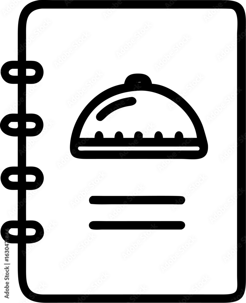 Poster single book icon for menu and availability displays
