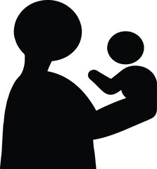 Parent Holding Baby Icon