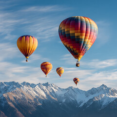 Fototapeta premium hot air balloon over blue sky