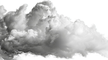Vector realistic cloud, smoke or fog on isolated transparent background. Cloud png. Smoke png