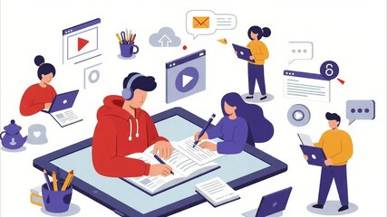 Dynamic Online Learning: Students Engaging with Digital Education Platforms and Resources