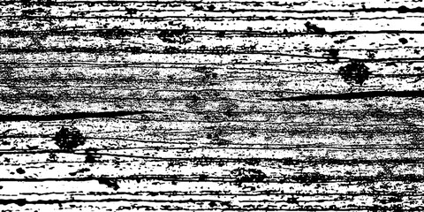 Grunge black and white pattern monochrome particles abstract texture. Background of cracks, scuffs, chips, stains, ink spots, lines. Dark design wood background surface. Gray printing element