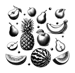 fruits - hand drawing style (artwork 3)