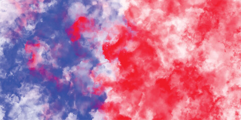 Abstract watercolor background of red and blue hues representing artistic expression with a textured effect