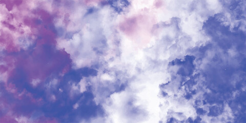 Abstract watercolor sky with ethereal clouds in shades of purple blue and white perfect for backgrounds and artistic projects.
