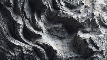 Gray stone surface with swirling patterns