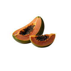 papaya isolated on transparent background 