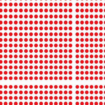 Clean White Background with Evenly Spaced 5mm Red Dots in a Precise Uniform Pattern for Design Use