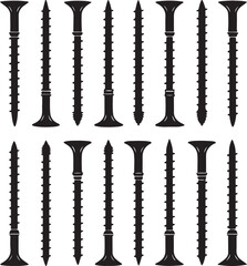 Pattern of Black Screw Fasteners