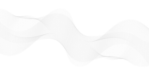 Abstract vector background with black wavy lines, Abstract wavy technology curve lines on transparent background isolated. 