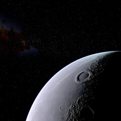 Obraz premium Alien planet in deep space