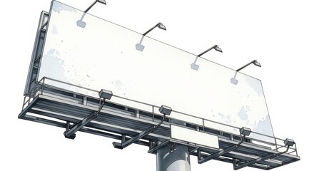 Blank Billboard Advertising Space - Large blank billboard ready for your advertisement. Perfect for showcasing your brand or message. High-resolution