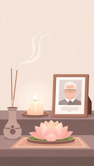 Tribute to a Cherished Memory A Peaceful Altar for Remembrance and Reflection