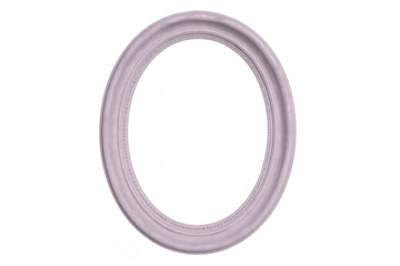 Oval pink frame with transparent background isolating the framing element, perfect for adding a touch of elegance to any design