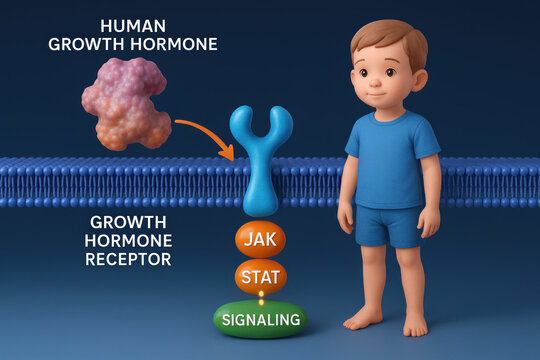 Human Growth Hormone - JAK-STAT Pathway Illustration