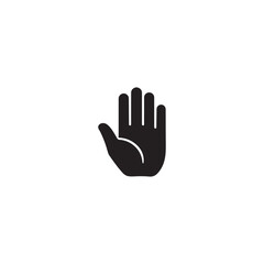 Obraz premium Black hand icon. Vector icon isolated on white background.