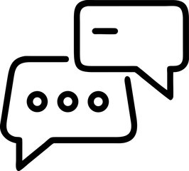 conversation vector icon on white or transparent background. communication or conversation icons items Stroke icon collections. Editable Stroke icon collection Outline icon.