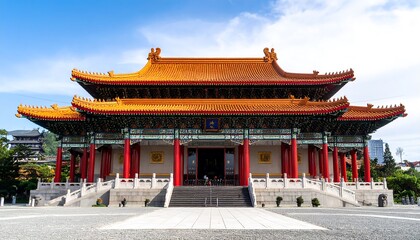 Obraz premium Grand Chinese temple facade